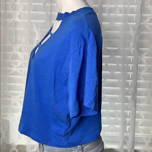 🍉Blue cropped tee - Picture 2 of 2